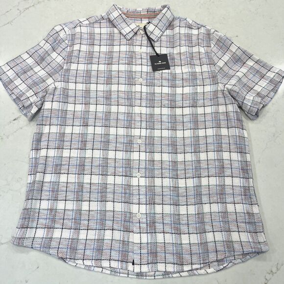 The Normal Brand NEW XXL Freshwater Button Up Short Sleeve Shirt Clear Sky Plaid - Picture 1 of 16